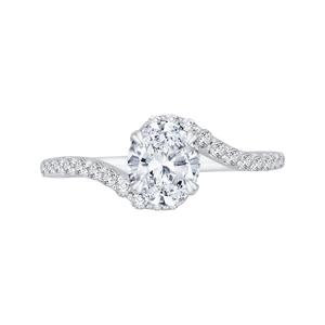Oval Cut Diamond Promise Engagement Ring CARIZZA CAO0137EH-37W