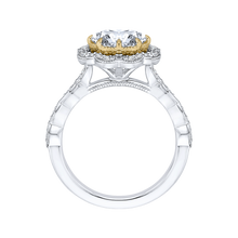 Load image into Gallery viewer, Oval Diamond Floral Engagement Ring CARIZZA CAO0165EH-37WY-1.50
