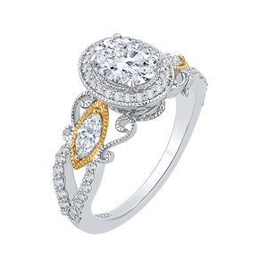 Semi - Mount Diamond Engagement Ring CARIZZA CAO0175EH-37WY