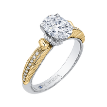 Load image into Gallery viewer, Yellow and White Gold Oval Diamond Engagement Ring CARIZZA CAO0203E-37WY-1.50
