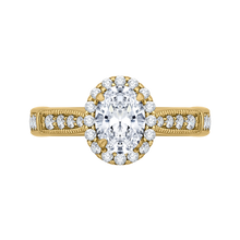 Load image into Gallery viewer, Yellow Gold Oval Diamond Engagement Ring CARIZZA CAO0206E-37
