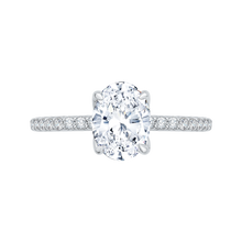 Load image into Gallery viewer, Oval Diamond Engagement Ring CARIZZA CAO0208E-37W-1.50
