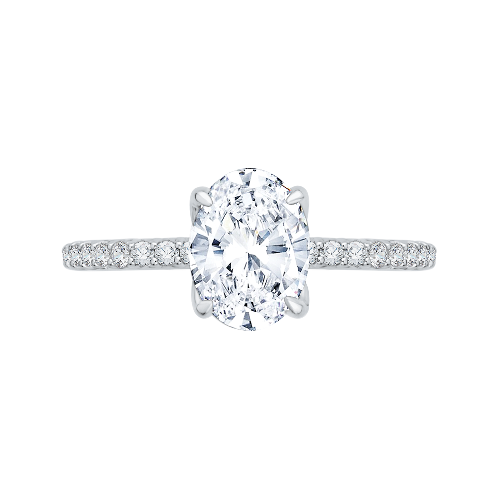 Oval Diamond Engagement Ring CARIZZA CAO0208E-37W-1.50