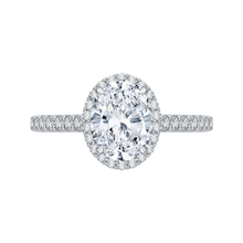 Load image into Gallery viewer, Semi-Mount Oval Diamond Engagement Ring CARIZZA CAO0210E-37W-1.50
