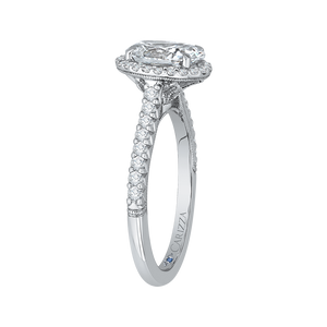 Semi-Mount Oval Diamond Engagement Ring CARIZZA CAO0210E-37W-1.50