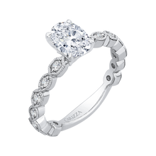 Load image into Gallery viewer, Oval Diamond Engagement Ring CARIZZA CAO0213EQ-37W
