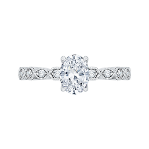 Oval Diamond Engagement Ring CARIZZA CAO0213EQ-37W