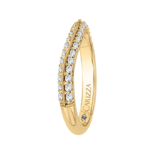 Load image into Gallery viewer, Vintage Yellow Gold Round Diamond Wedding Band CARIZZA CAO0220B-37-1.50
