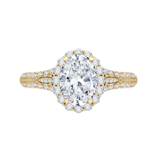 Load image into Gallery viewer, Vintage Oval Diamond Halo Engagement Ring CARIZZA CAO0220E-37-1.50
