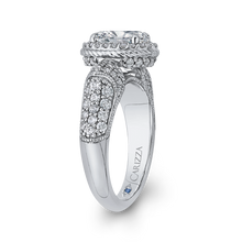 Load image into Gallery viewer, Signature Oval Diamond Halo Engagement Ring CARIZZA CAO0226E-37W-1.50
