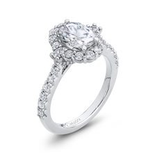 Load image into Gallery viewer, Oval Diamond Halo Engagement Ring CARIZZA CAO0233EH-37W-1.50
