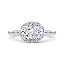 Load image into Gallery viewer, Oval Diamond Halo Engagement Ring CARIZZA CAO0243EH-37W-1.50
