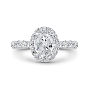 Semi-Mount Oval Diamond Engagement Ring CARIZZA CAO0406EQ-37W-1.50