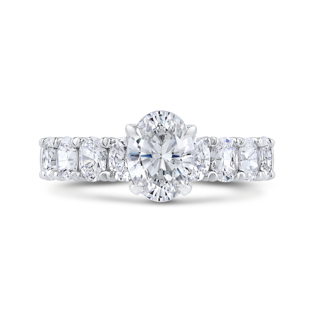 Semi-Mount Oval Diamond Engagement Ring CARIZZA CAO0421EH-37W-1.25