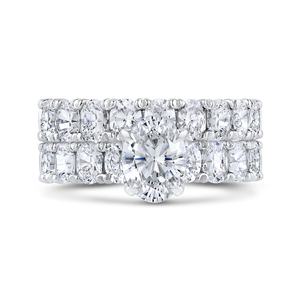 Semi-Mount Oval Diamond Engagement Ring CARIZZA CAO0421EH-37W-1.25