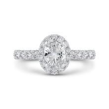 Load image into Gallery viewer, Semi-Mount Oval Diamond Halo Engagement Ring CARIZZA CAO0435EH-37W-1.00
