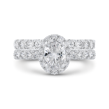 Load image into Gallery viewer, Semi-Mount Oval Diamond Halo Engagement Ring CARIZZA CAO0435EH-37W-1.00
