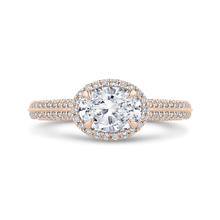 Load image into Gallery viewer, Semi-Mount Euro Shank Oval Diamond Engagement Ring CARIZZA CAO0438EH-37P-1.00
