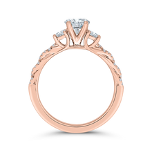 Load image into Gallery viewer, Rose Gold Semi-Mount Round Diamond Engagement Ring CARIZZA CAO0482EH-37P-1.00
