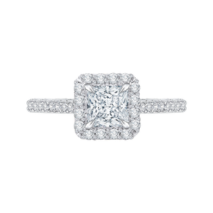 Princess Diamond Halo Engagement Ring CARIZZA CAP0034E-37W