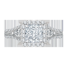 Load image into Gallery viewer, Split Shank Semi-Mount Princess Diamond Engagement Ring CARIZZA CAP0041E-37W
