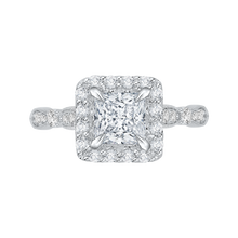 Load image into Gallery viewer, Vintage Princess Cut Diamond Engagement Ring CARIZZA CAP0042E-37W

