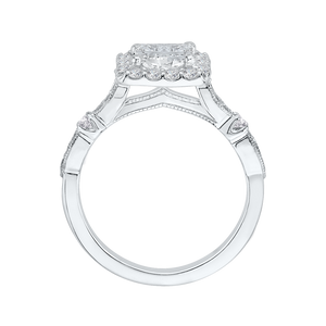 Vintage Princess Cut Diamond Engagement Ring CARIZZA CAP0042E-37W