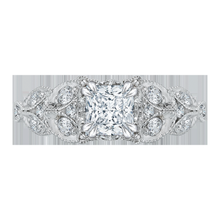 Load image into Gallery viewer, Semi-Mount Princess Diamond Engagement Ring CARIZZA CAP0043E-37W
