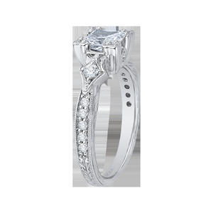 Vintage Princess Diamond Engagement Ring CARIZZA CAP0046E-37W