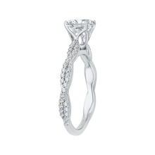 Load image into Gallery viewer, Criss-Cross Shank Princess Diamond Engagement Ring CARIZZA CAP0088E-37W
