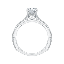 Load image into Gallery viewer, Criss-Cross Shank Princess Diamond Engagement Ring CARIZZA CAP0088E-37W
