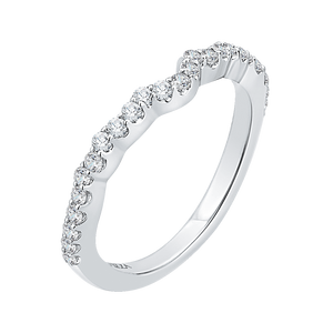 Twisted diamond Wedding Band CARIZZA CAQ0175BH-37W