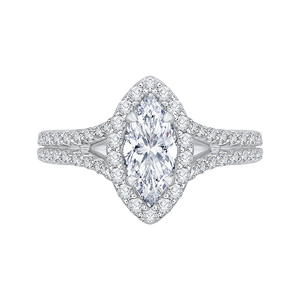 Marquise Cut Vintage Engagement Ring CARIZZA CAQ0193EH-37WY-1.50