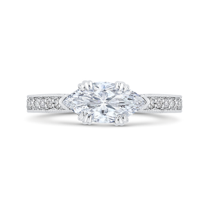 Marquise Diamond Engagement Ring CARIZZA CAQ0430EH-37WY-1.00