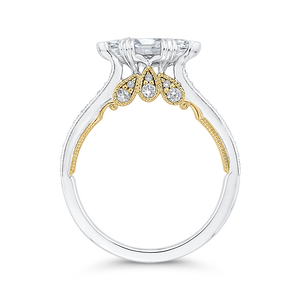 Marquise Diamond Engagement Ring CARIZZA CAQ0430EH-37WY-1.00