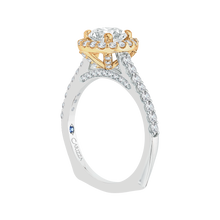Load image into Gallery viewer, Cushion Diamond Halo Engagement Ring CARIZZA CAU0034E-37WY
