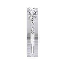 Load image into Gallery viewer, ushion Cut Diamond Solitaire with Accents Engagement Ring CARIZZA CAU0040E-37W
