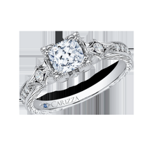 Load image into Gallery viewer, Vintage Cushion Cut Diamond Engagement Ring CARIZZA CAU0046E-37W
