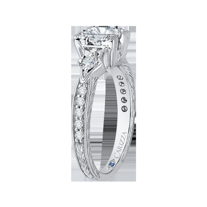 Vintage Cushion Cut Diamond Engagement Ring CARIZZA CAU0046E-37W
