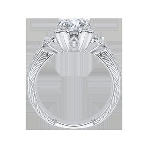 Vintage Cushion Cut Diamond Engagement Ring CARIZZA CAU0046E-37W