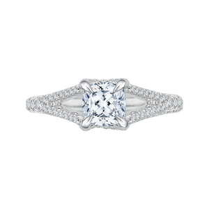 Split Shank Cushion Cut Diamond Engagement Ring CARIZZA CAU0048E-37W