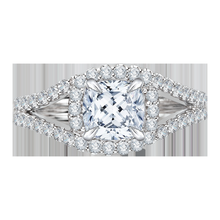 Load image into Gallery viewer, Split Shank Cushion Diamond Engagement Ring CARIZZA CAU0057E-37W
