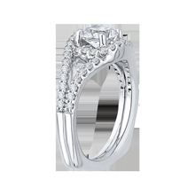 Load image into Gallery viewer, Split Shank Cushion Diamond Engagement Ring CARIZZA CAU0057E-37W
