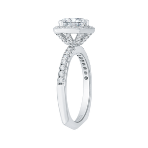 Euro Shank Cushion Diamond Engagement Ring CARIZZA CAU0058E-37W
