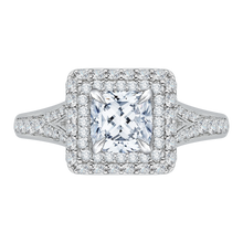 Load image into Gallery viewer, Split Shank Cushion Diamond Engagement Ring CARIZZA CAU0062E-37W

