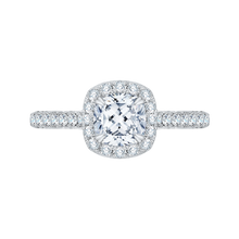 Load image into Gallery viewer, Cushion Halo Diamond Engagement Ring CARIZZA CAU0085E-37W
