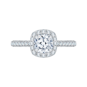 Cushion Halo Diamond Engagement Ring CARIZZA CAU0085E-37W