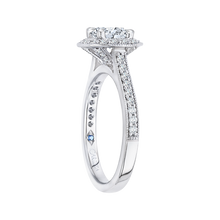 Load image into Gallery viewer, Cushion Diamond Halo Engagement Ring CARIZZA CAU0090E-37W
