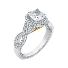 Load image into Gallery viewer, Braided Diamond Halo Engagement Ring CARIZZA CAU0173EH-37WY-1.50

