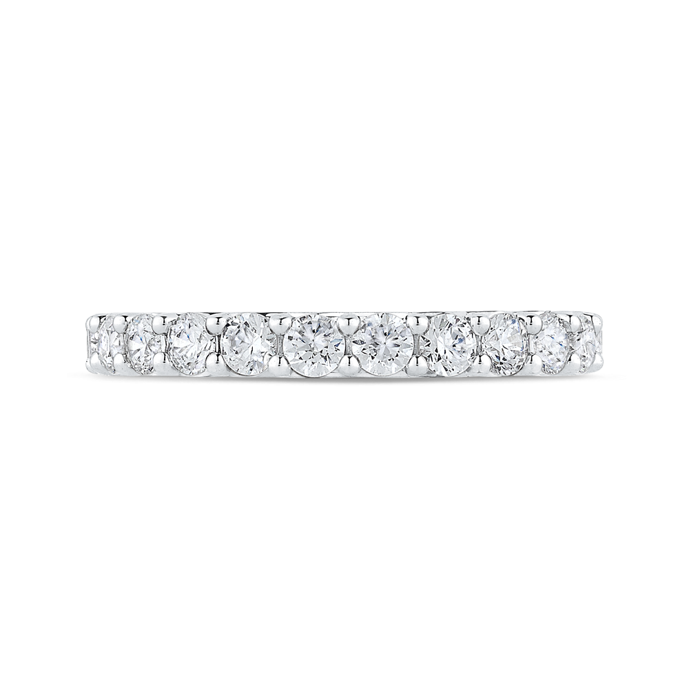 Diamond Studded Round Wedding Band CARIZZA CAU0454BH-37W-1.10